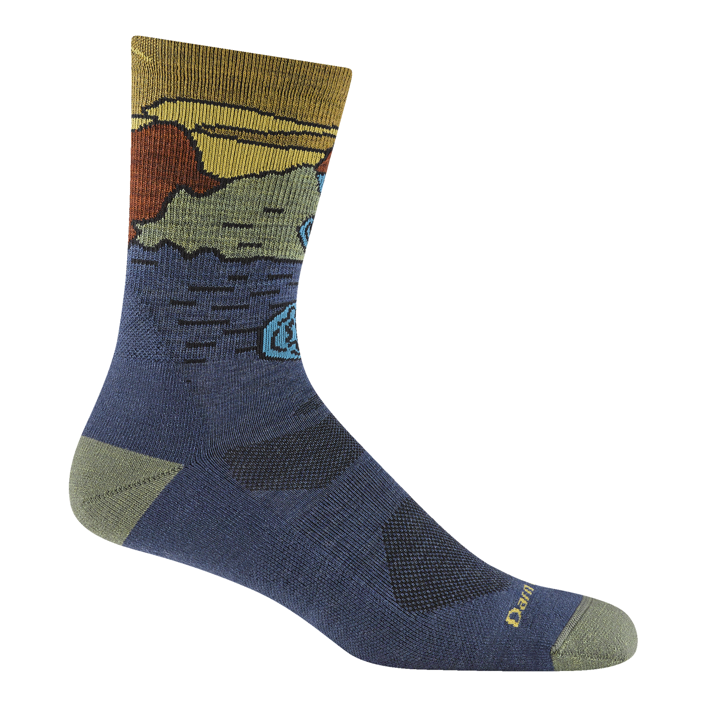 Darn Tough Socks Men's Chasing Waterfalls Micro Crew Lightweight Hiking Socks - Image 3