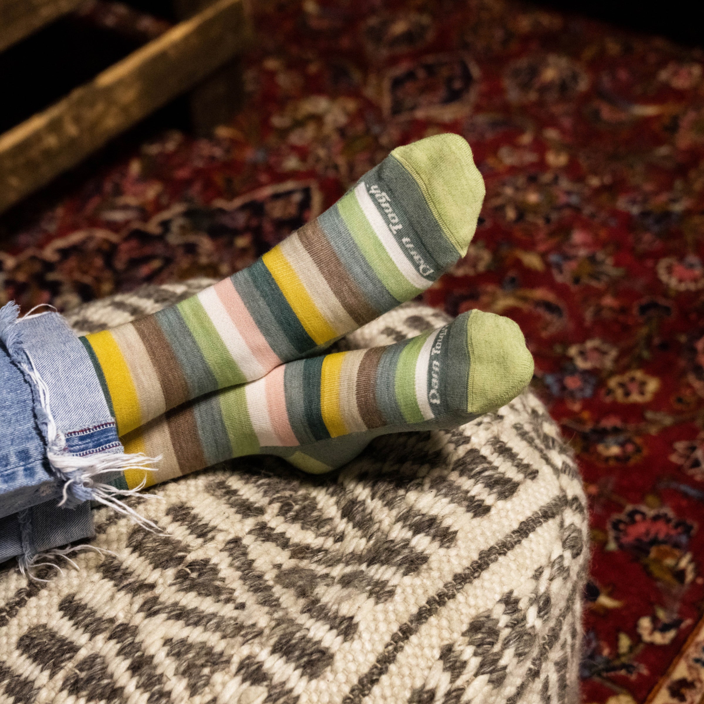 Darn Tough Socks Women's Mystic Stripe Crew Lightweight Lifestyle Sock-Last Chance - Image 4