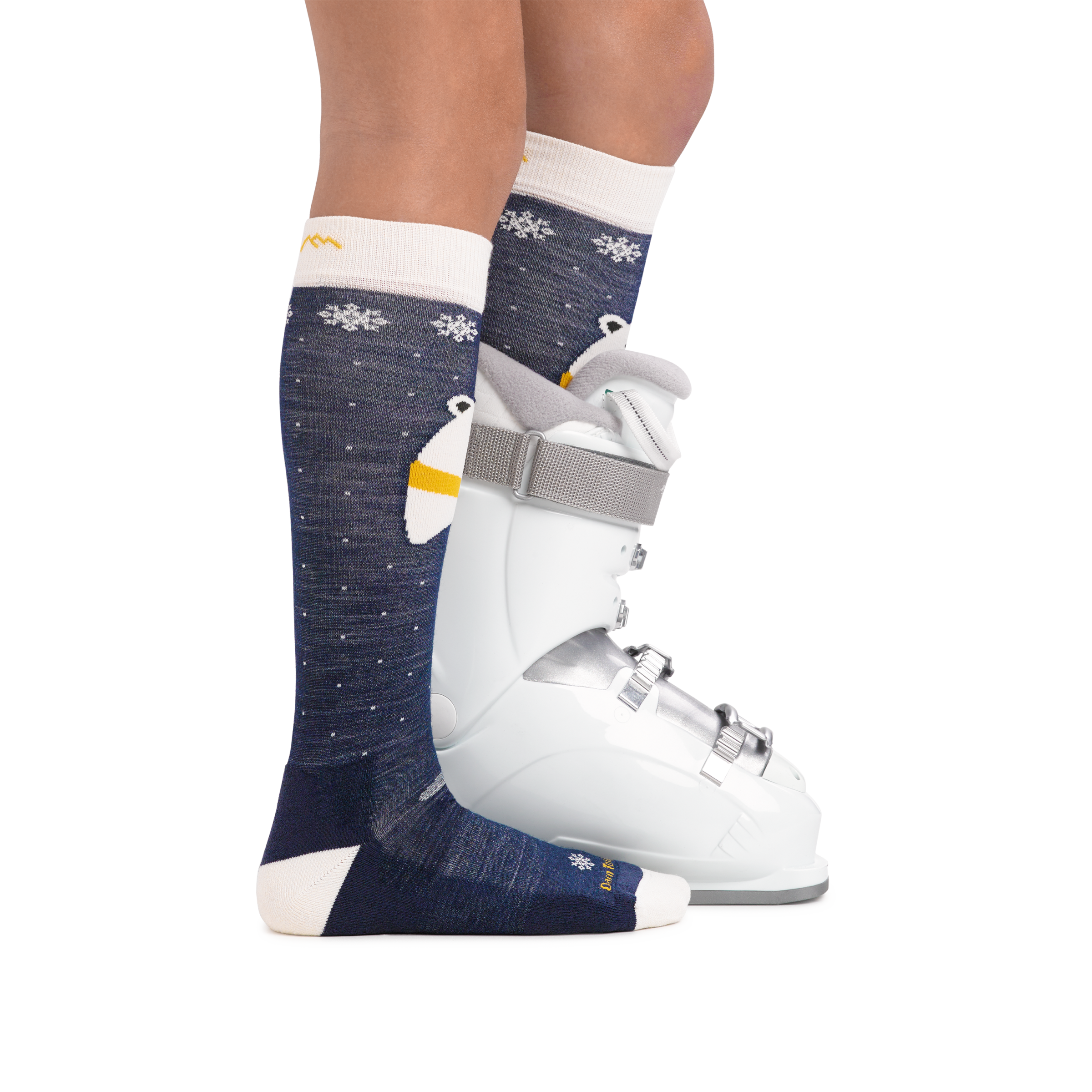 Darn Tough Socks Kids Polar Bear Over-the-Calf Midweight Ski & Snowboard Socks - Image 3