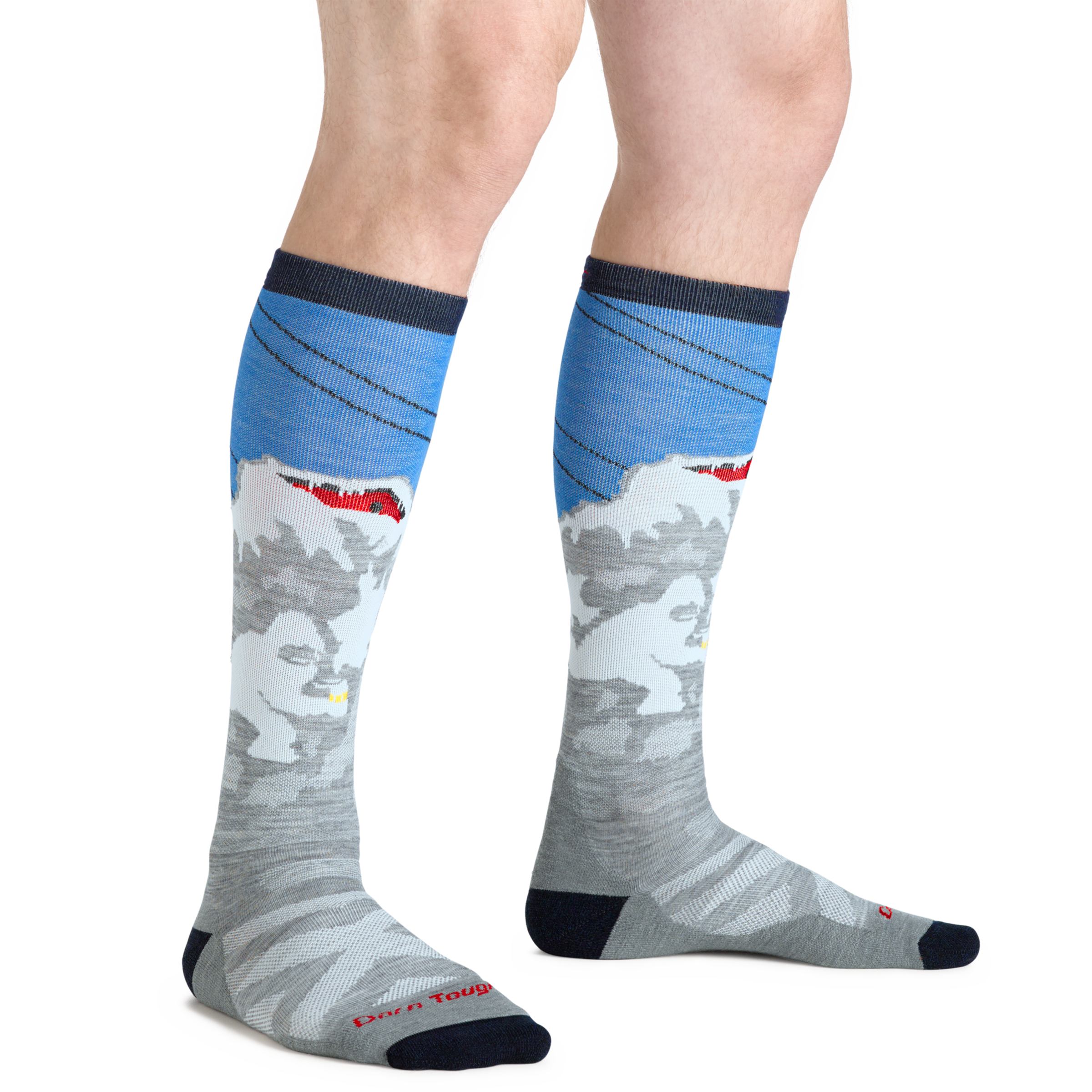 Darn Tough Socks Men's Heady Yeti Over-the-Calf Midweight Ski & Snowboard Socks - Image 4