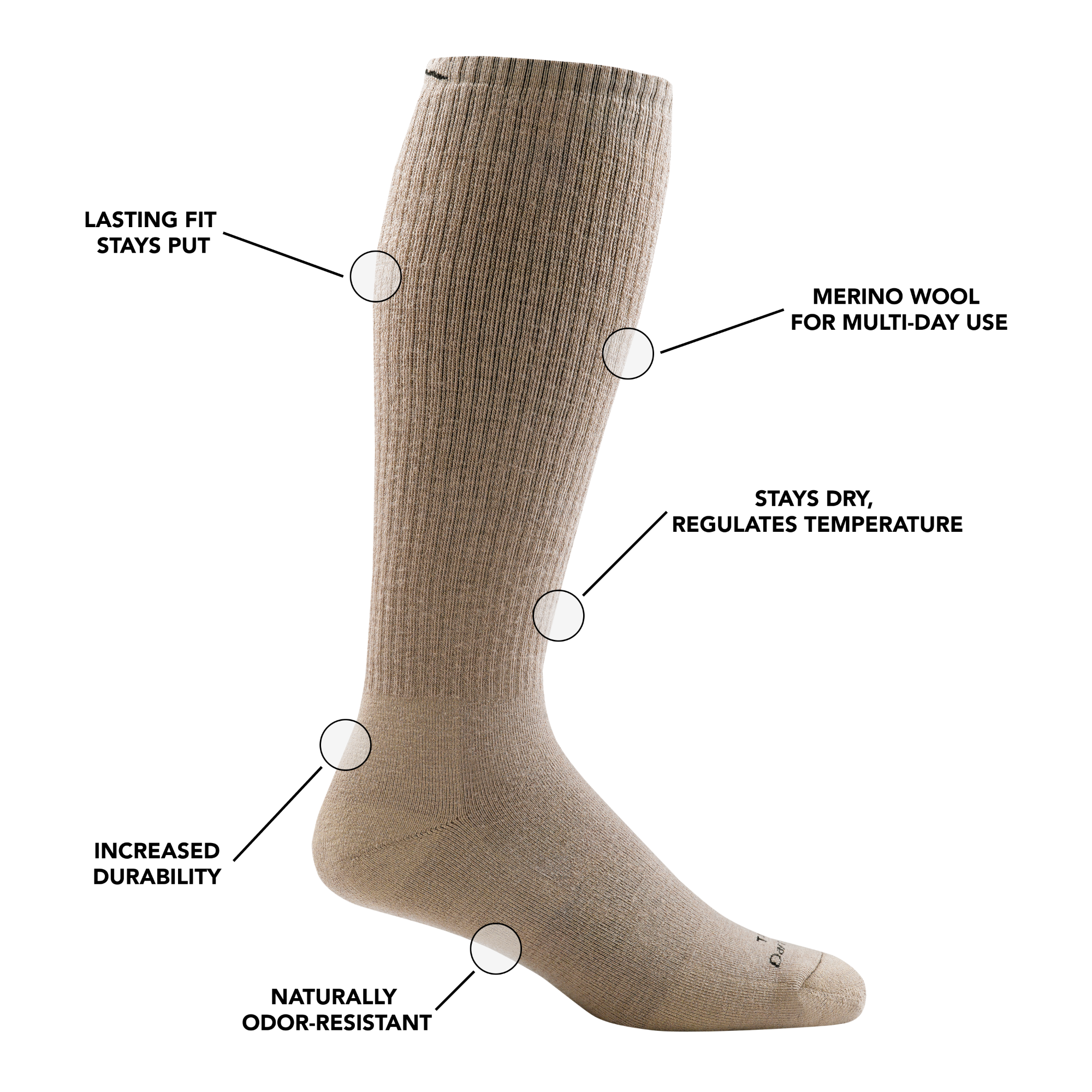 Darn Tough Socks T4050 Over-the-Calf Heavyweight Tactical Socks with Full Cushion - Image 3