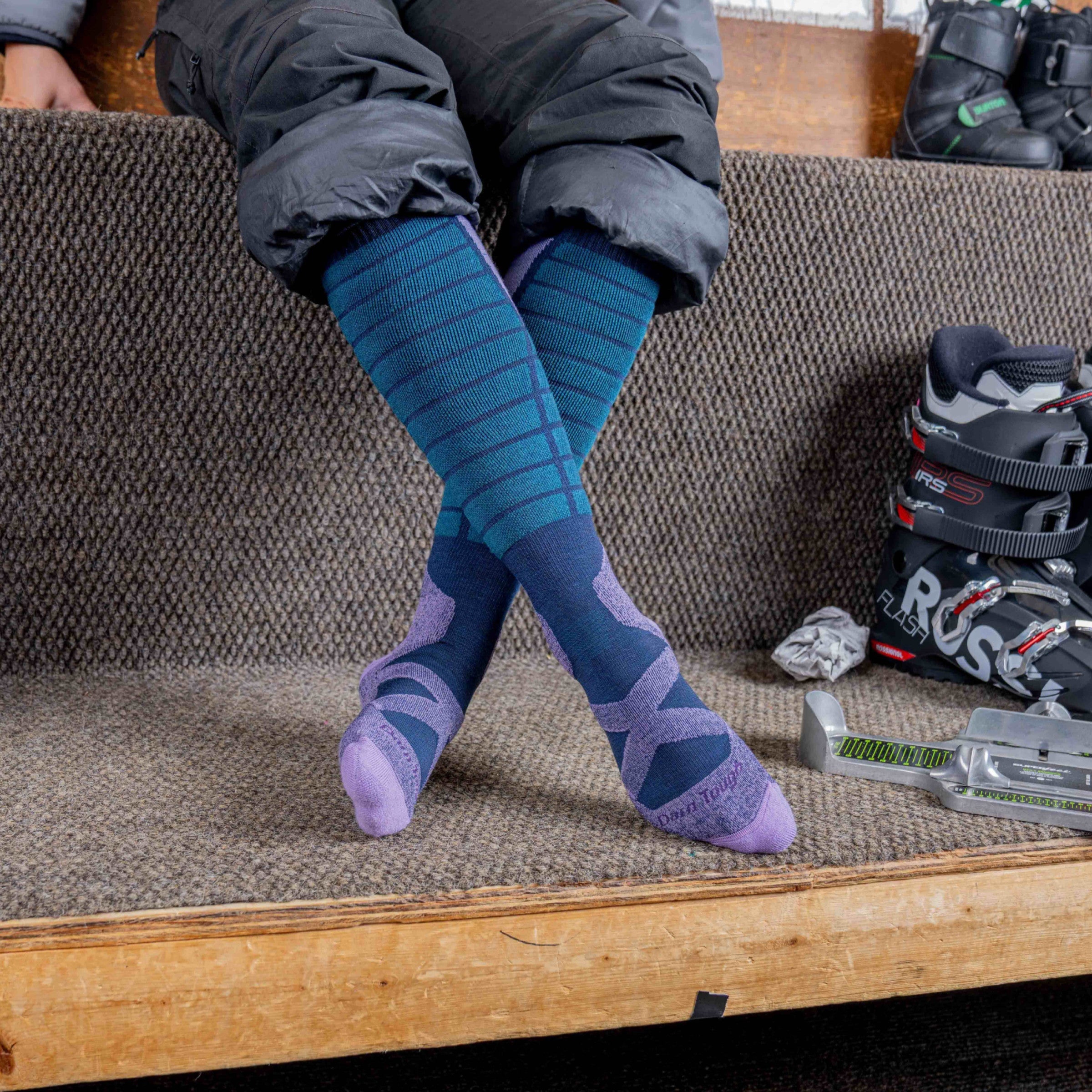 Darn Tough Socks Women's Function X Over-the-Calf Midweight Ski & Snowboard Socks - Image 3