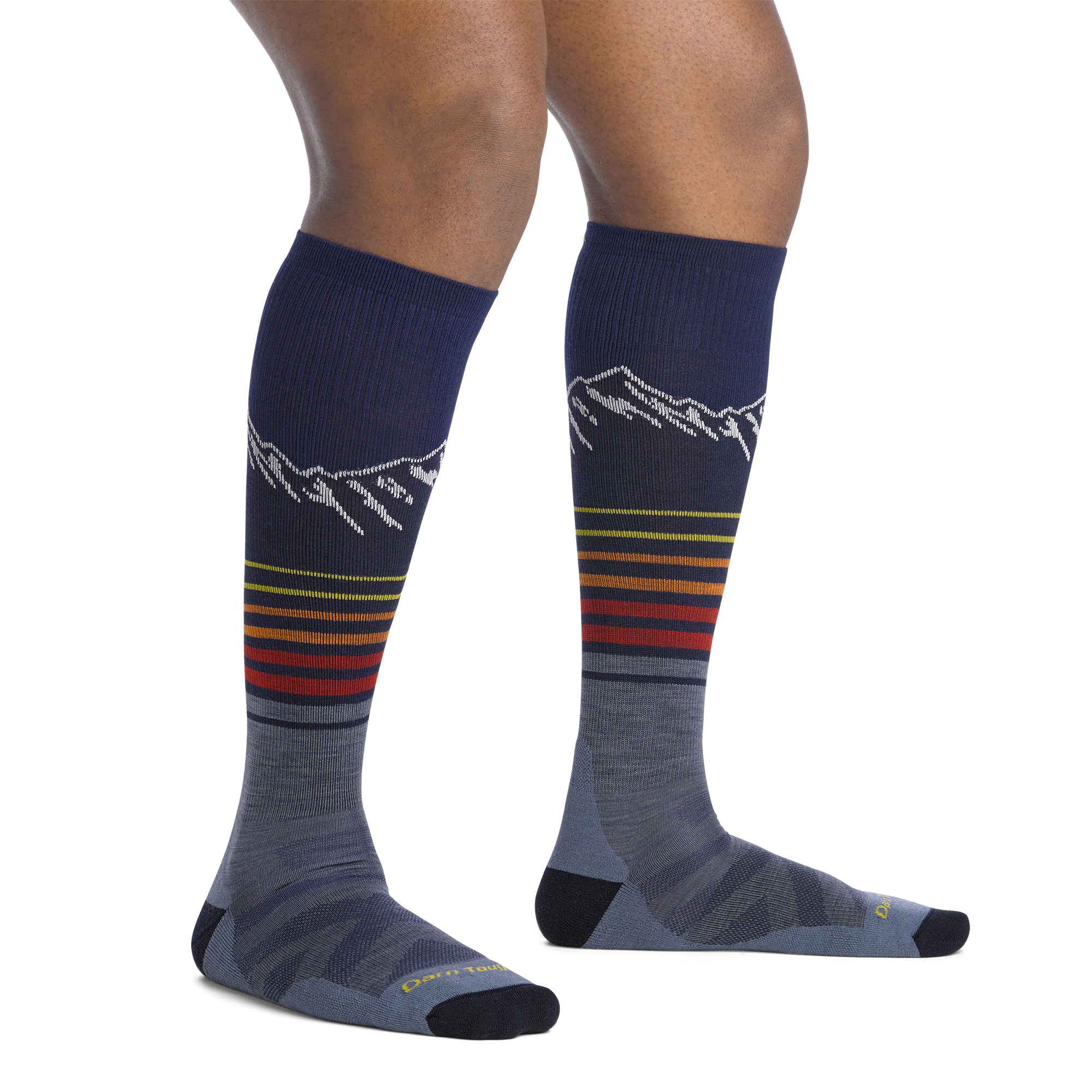 Darn Tough Socks Men's Steep Lines Over-the-Calf Lightweight Ski & Snowboard Socks - Image 4