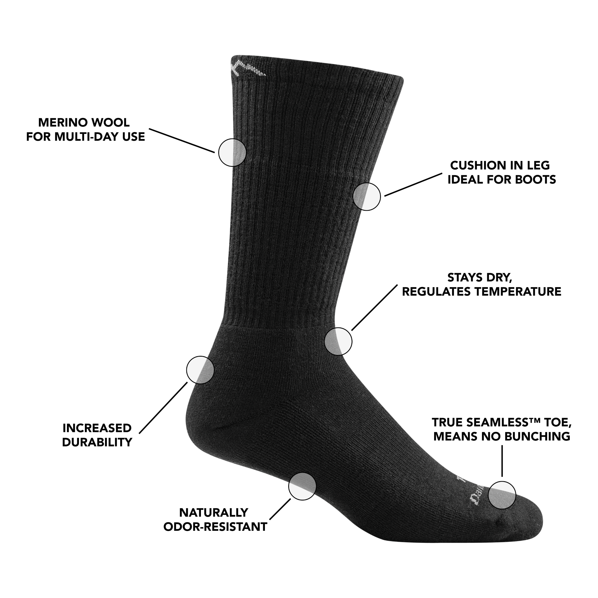 Darn Tough Socks T4021 Boot Midweight Tactical 3 Pack - Image 11
