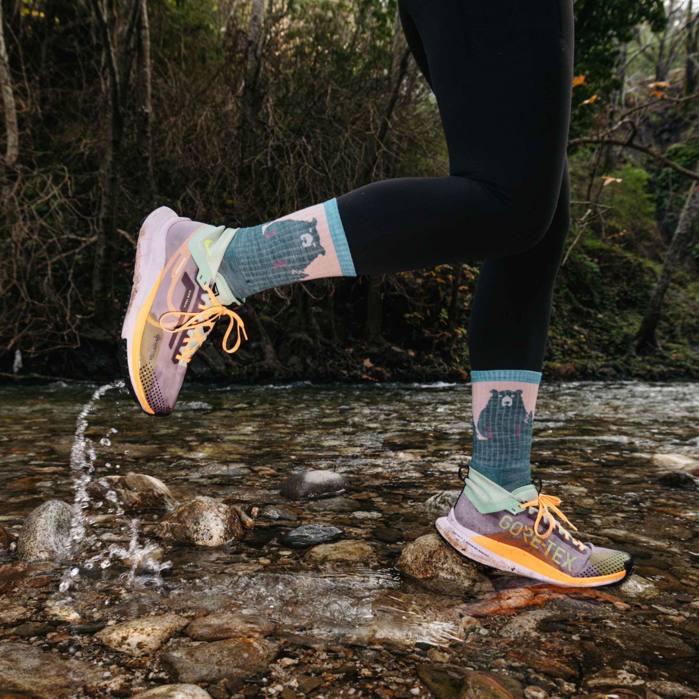 Darn Tough Socks Women's Bear Town Micro Crew Lightweight Hiking Socks - Image 4