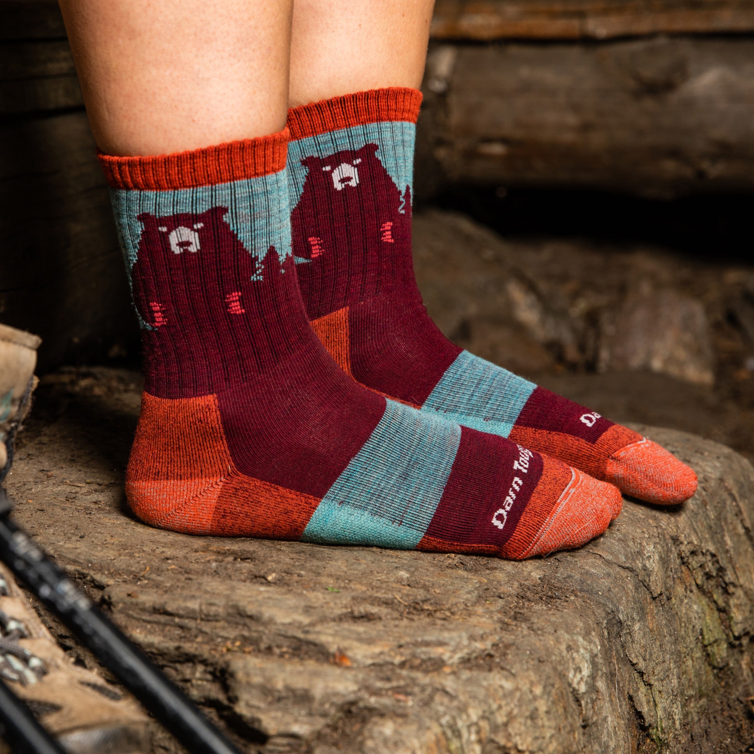 Darn Tough Socks Women's Bear Town Micro Crew Lightweight Hiking Socks - Image 11