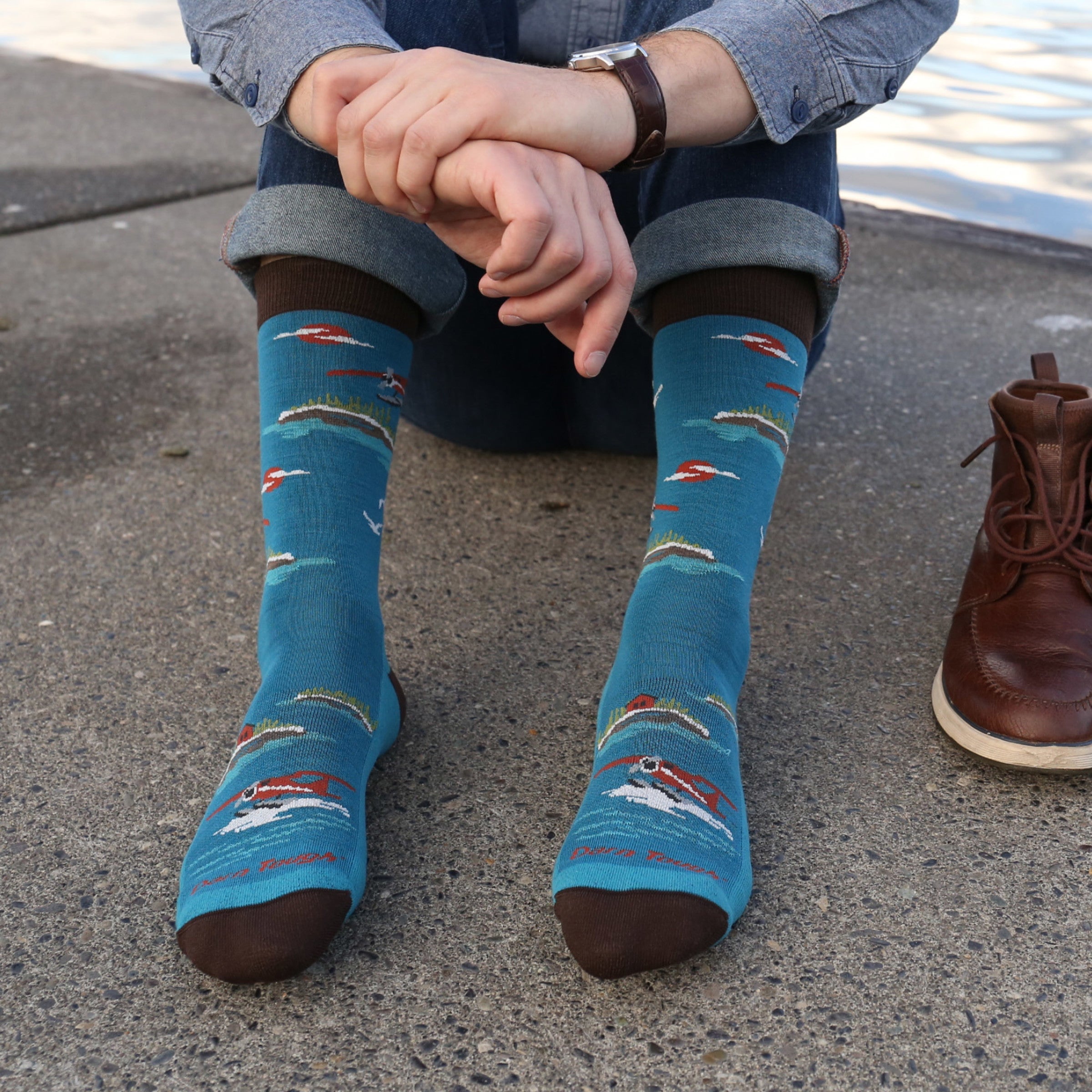 Darn Tough Socks Men's Float Boat Crew Lightweight Lifestyle Socks - Image 3