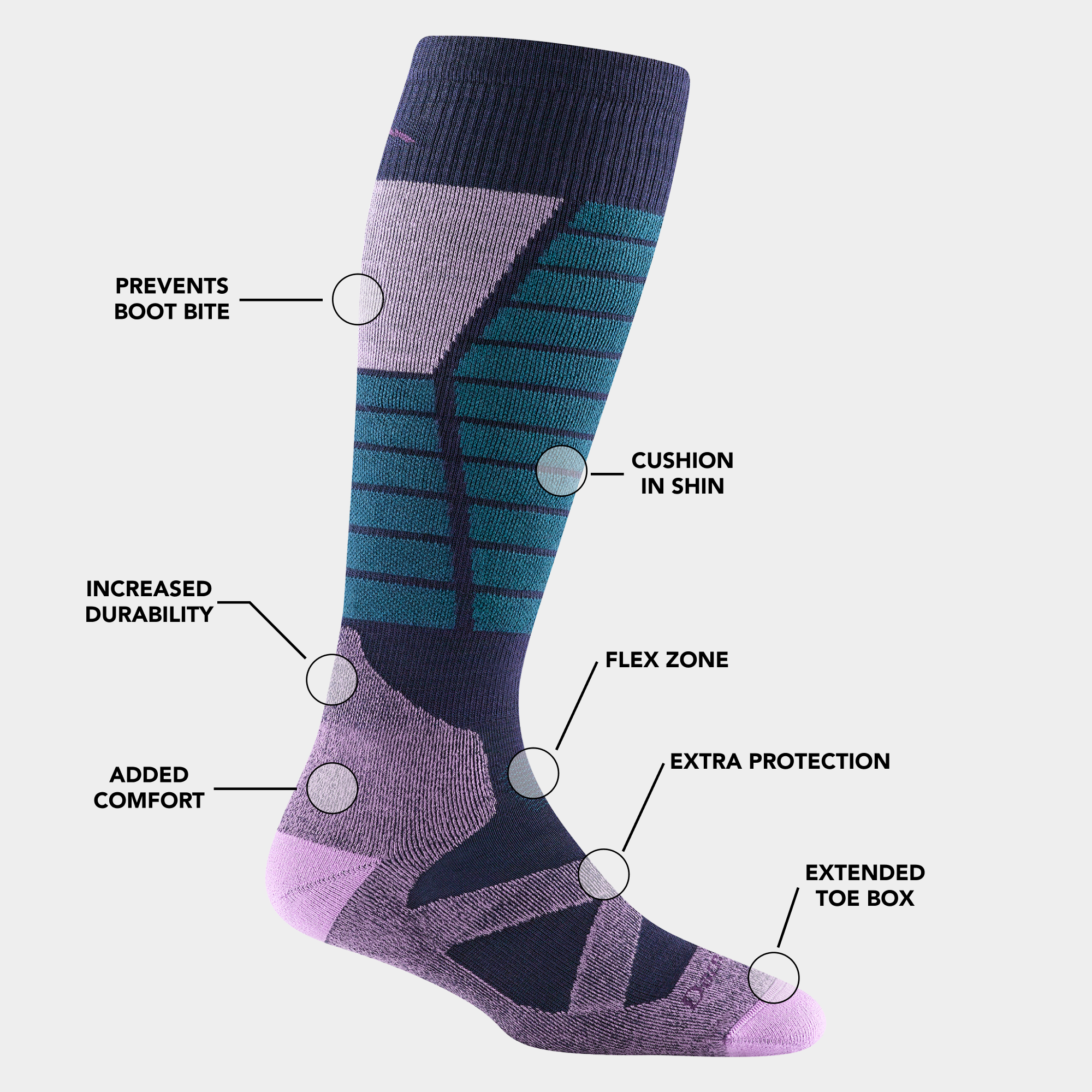 Darn Tough Socks Women’s Ski and Snowboard 2-Pack - Image 10