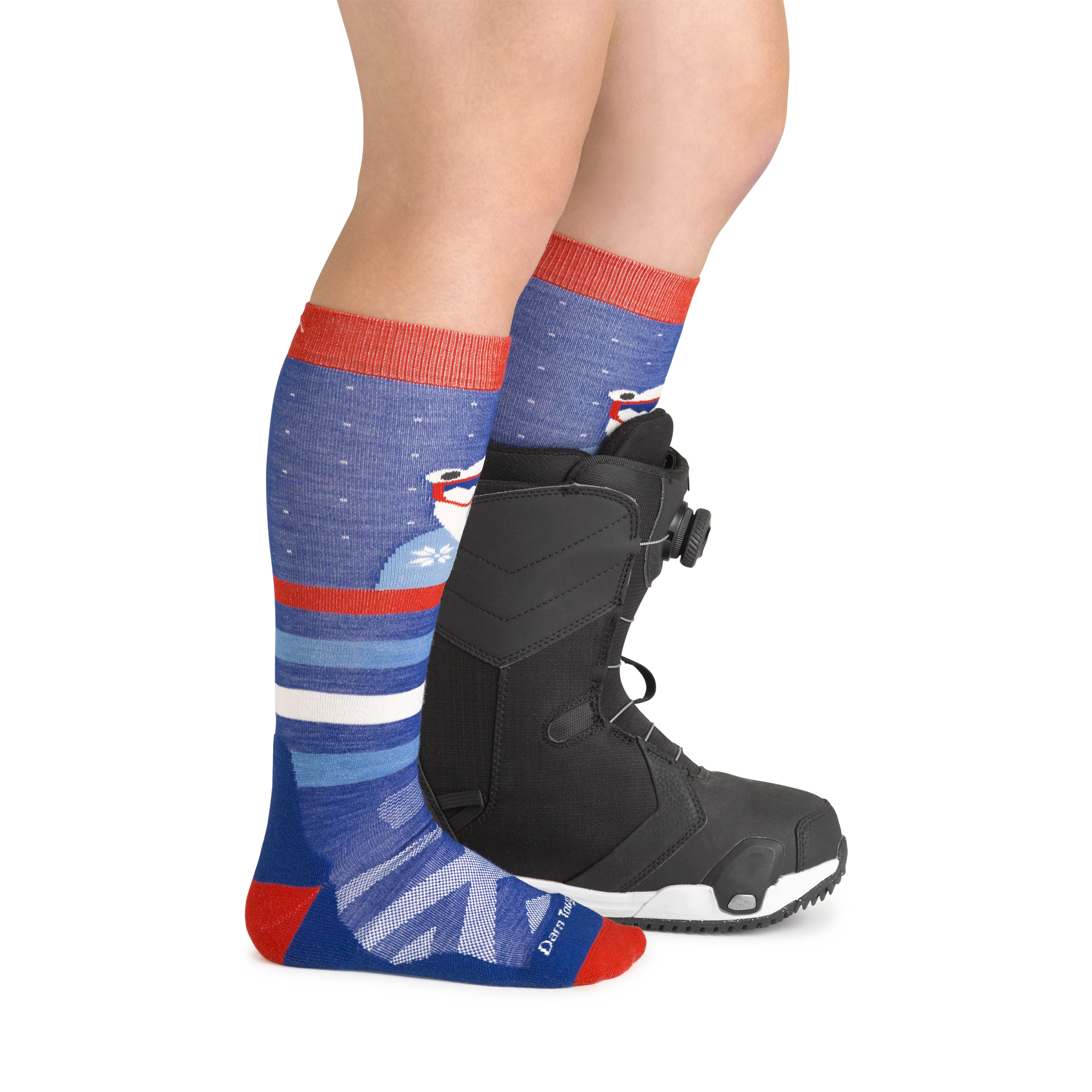 Darn Tough Socks Kids Polar Patroller Over-The-Calf Midweight Ski & Snowboard Sock-Last Chance - Image 2