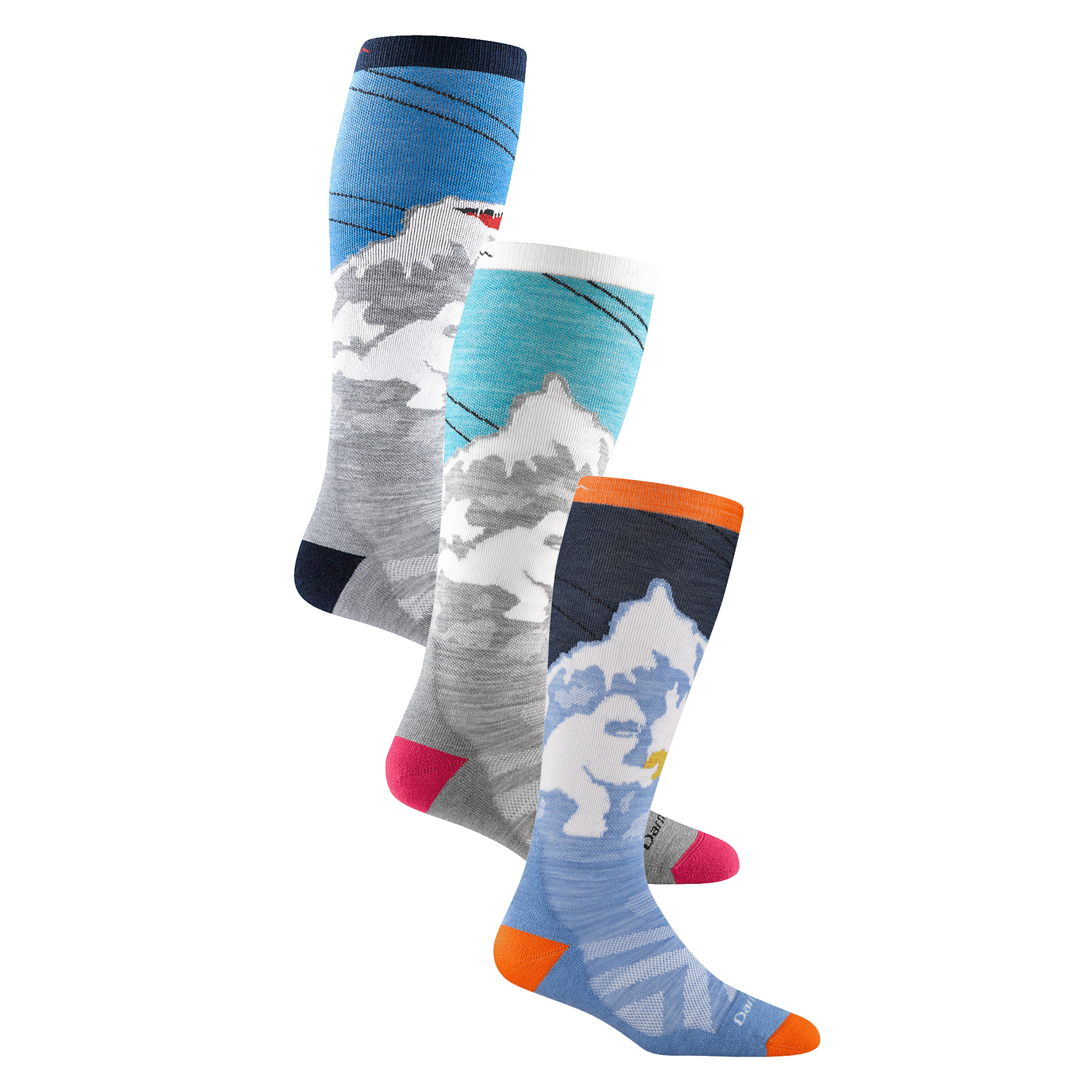 Darn Tough Socks Yeti Over-the-Calf Midweight Ski & Snowboard Multi-Pack