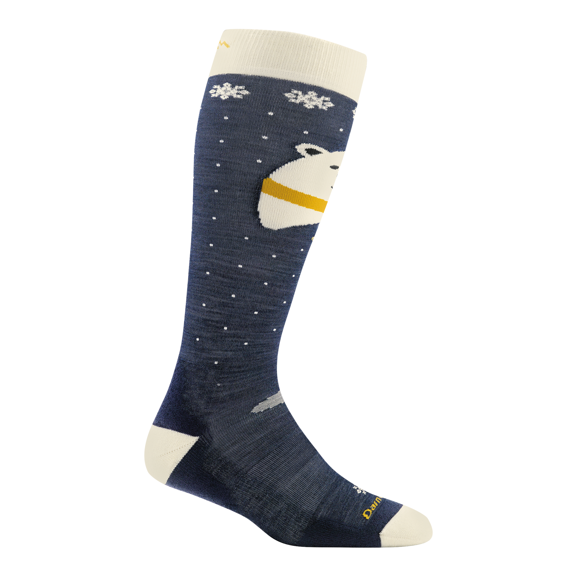 Darn Tough Socks Kids Polar Bear Over-the-Calf Midweight Ski & Snowboard Socks